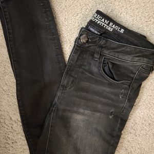 American Eagle Black Ripped Jeans